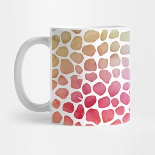 Rainbow Bright Pastel Mosaic Watercolor Spots Mug